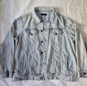 ABLE Merly Denim Jacket Size 1X Sunbleached